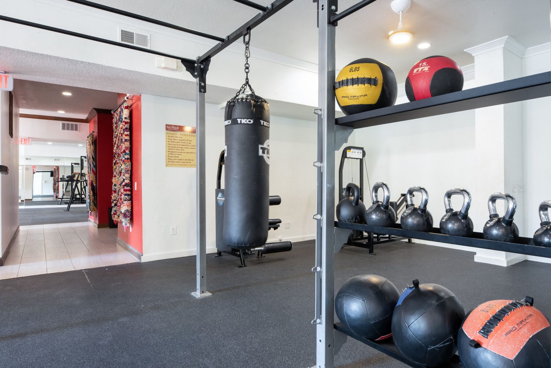 fitness center with functional training equipment