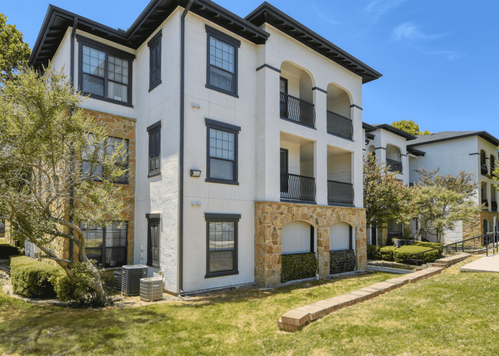 building exterior with private balconies